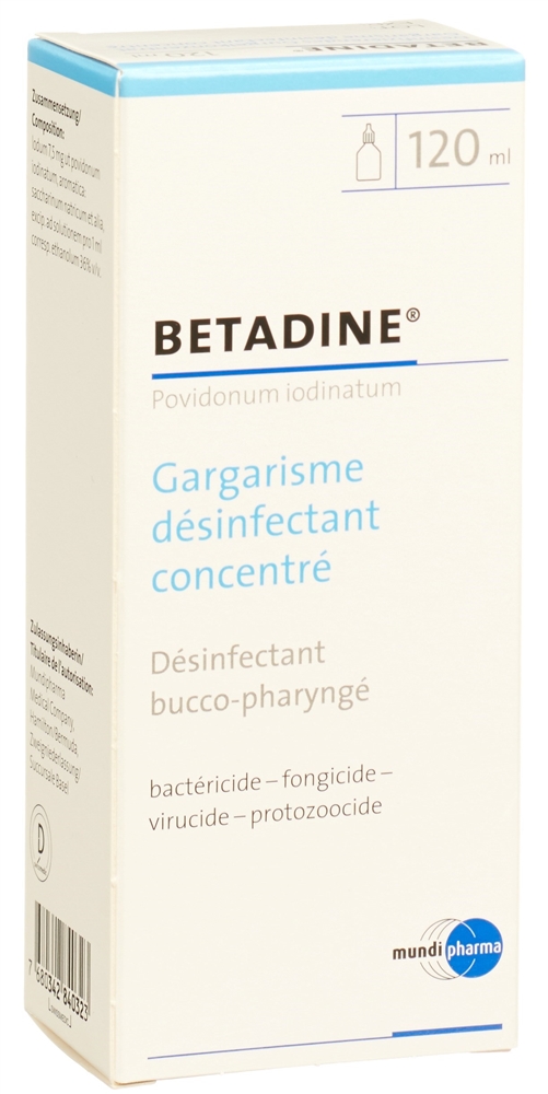 Betadine gargarisme concentré désinfectant, image 2 sur 2