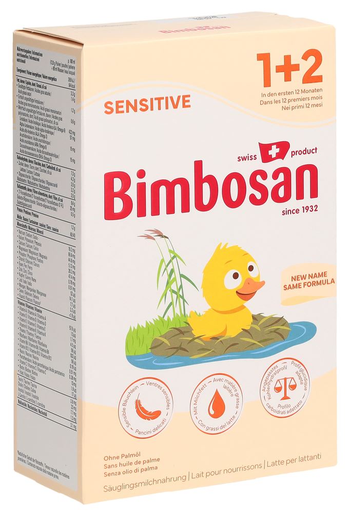 BIMBOSAN Sensitive 1+2 lait pour nourrissons