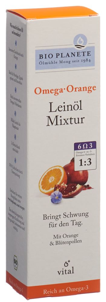 BIO PLANETE Omega Orange Leinöl-Mixtur, Hauptbild