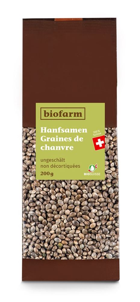 Biofarm graines de chanvre non décortiquées