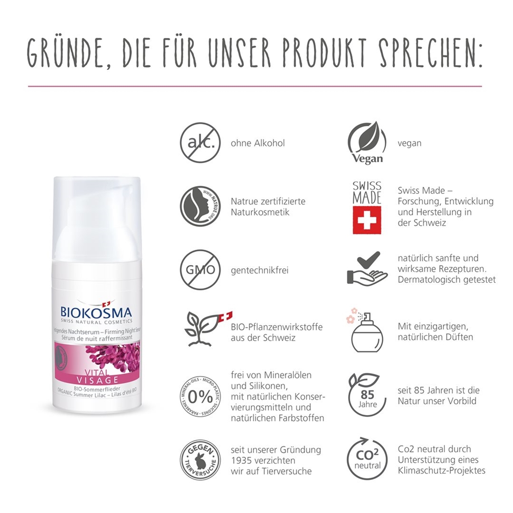 BIOKOSMA VITAL Visage Festigendes Nachtserum, Bild 3 von 5