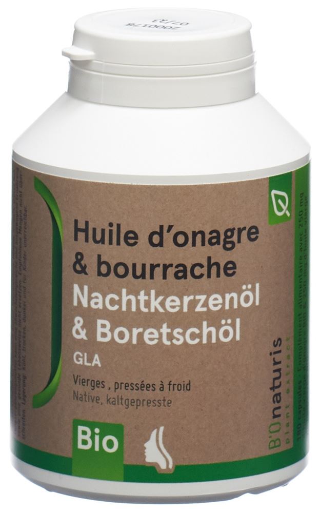 BIONATURIS huile onagre+bourr 500 mg, image principale