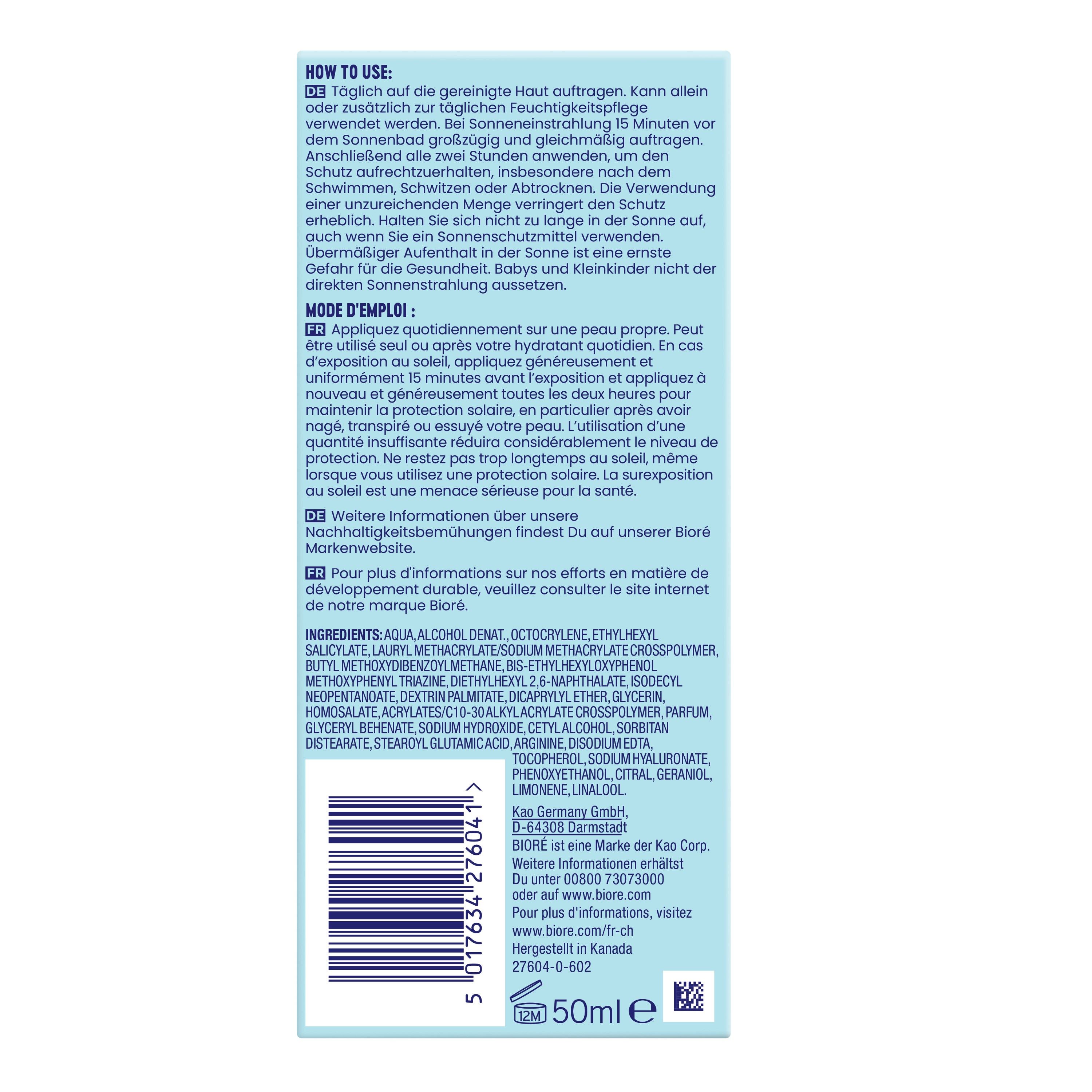 BIORE Aqua Rich UV fluide hydratant, image 2 sur 2