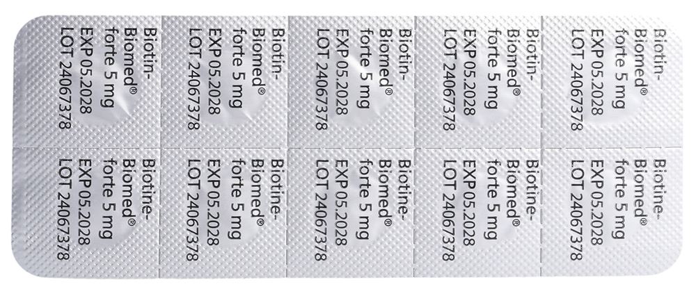 Biotin-Biomed forte 5 mg, image 2 sur 5
