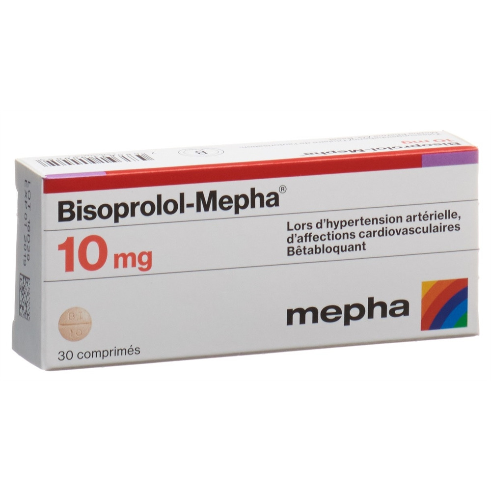 BISOPROLOL Mepha 10 mg, image 2 sur 2