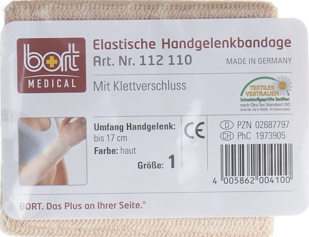 BORT bandage poignet velcro 8cm