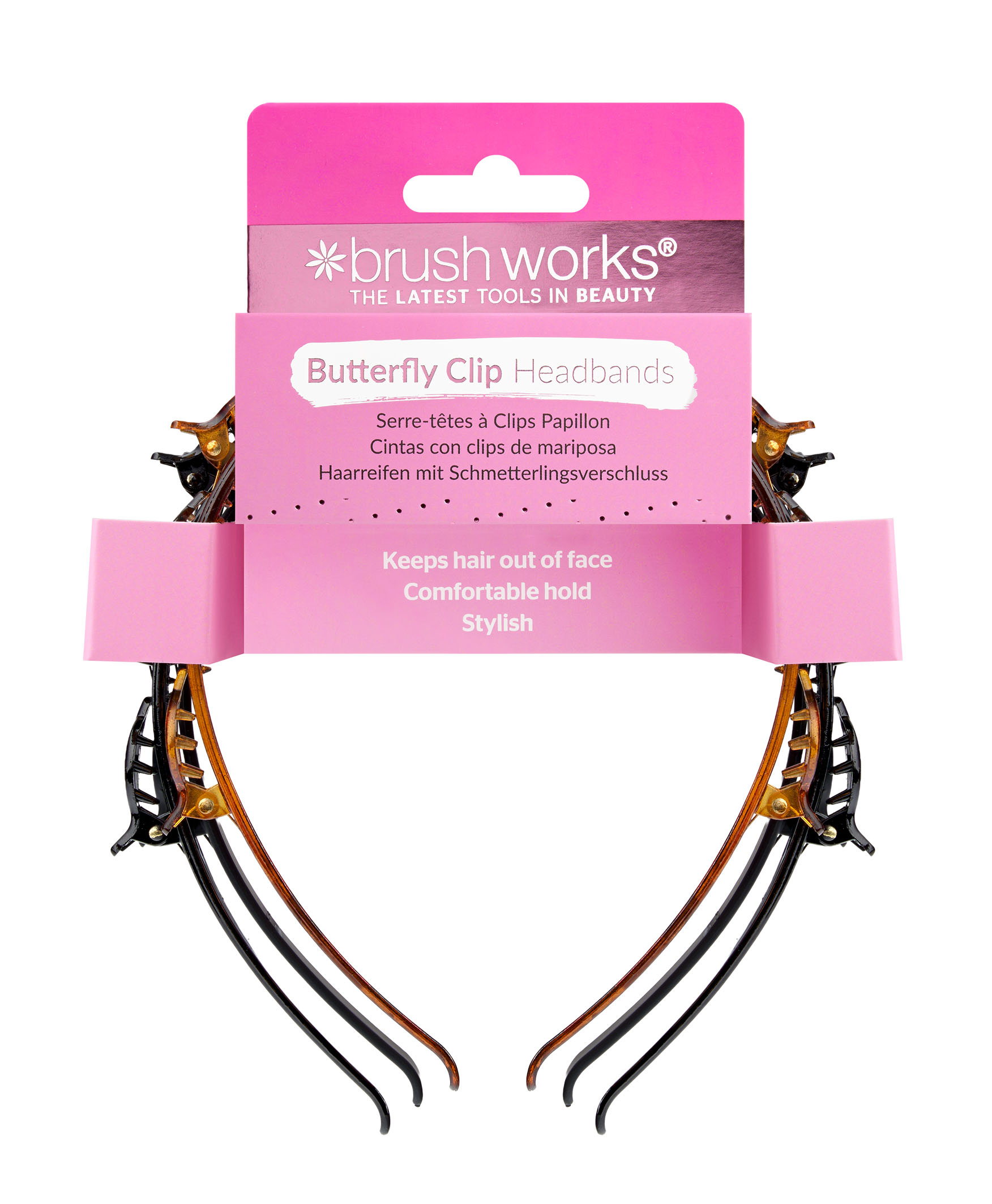 BRUSHWORKS Butterfly Clip Headbands
