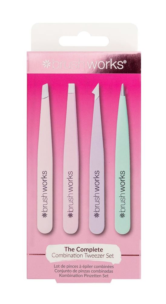 BRUSHWORKS combination tweezer set
