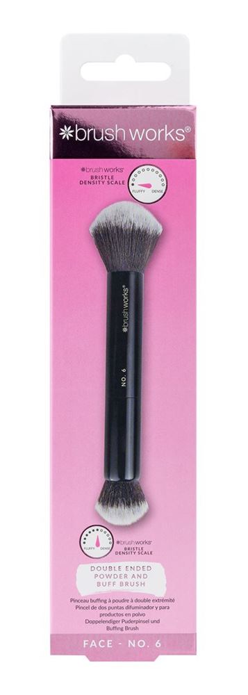 BRUSHWORKS Double Ended Powder and Buff Brush
