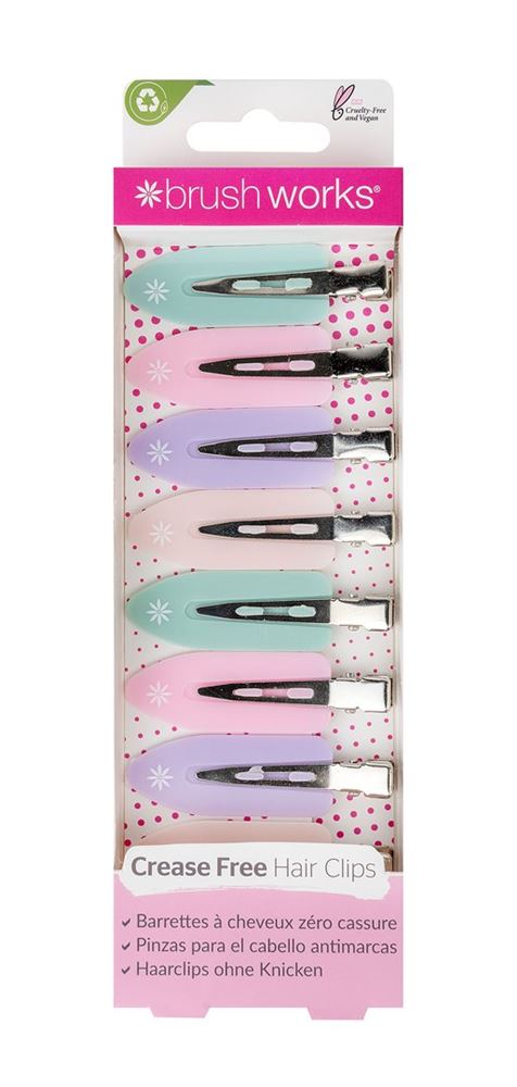 BRUSHWORKS Pastel No Crease Hair Clips