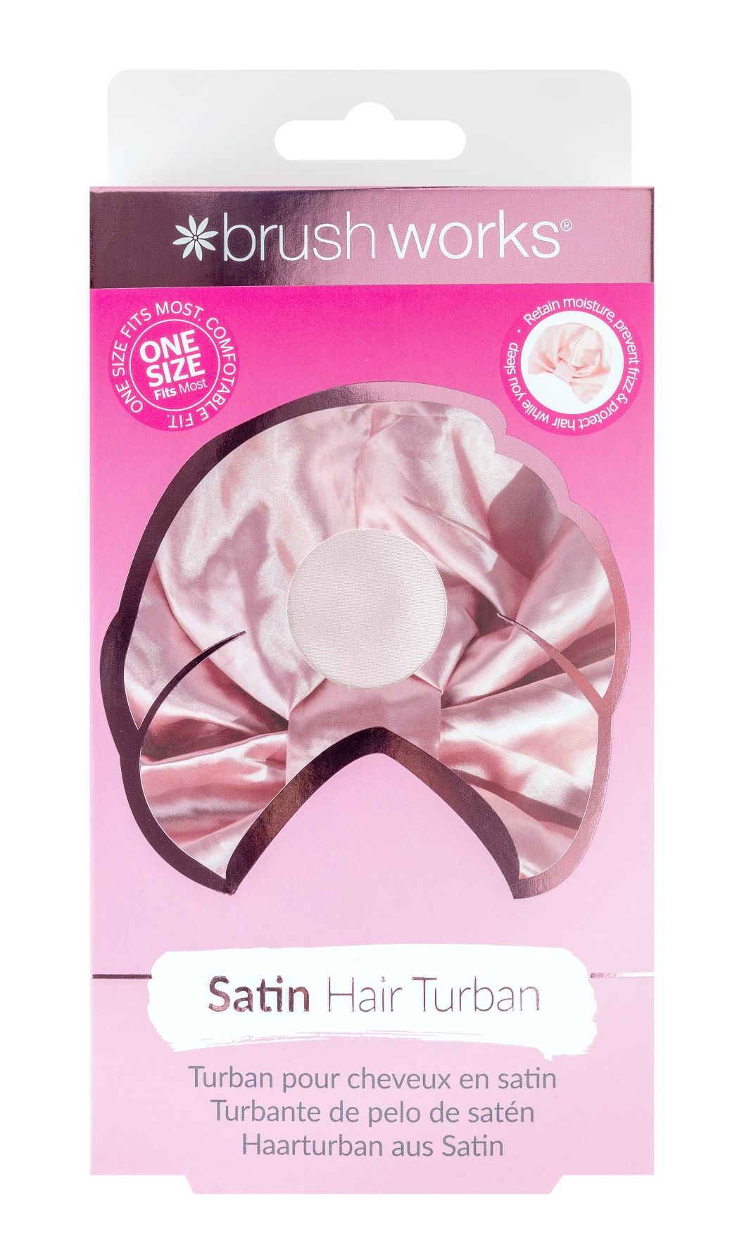BRUSHWORKS satin hair turban
