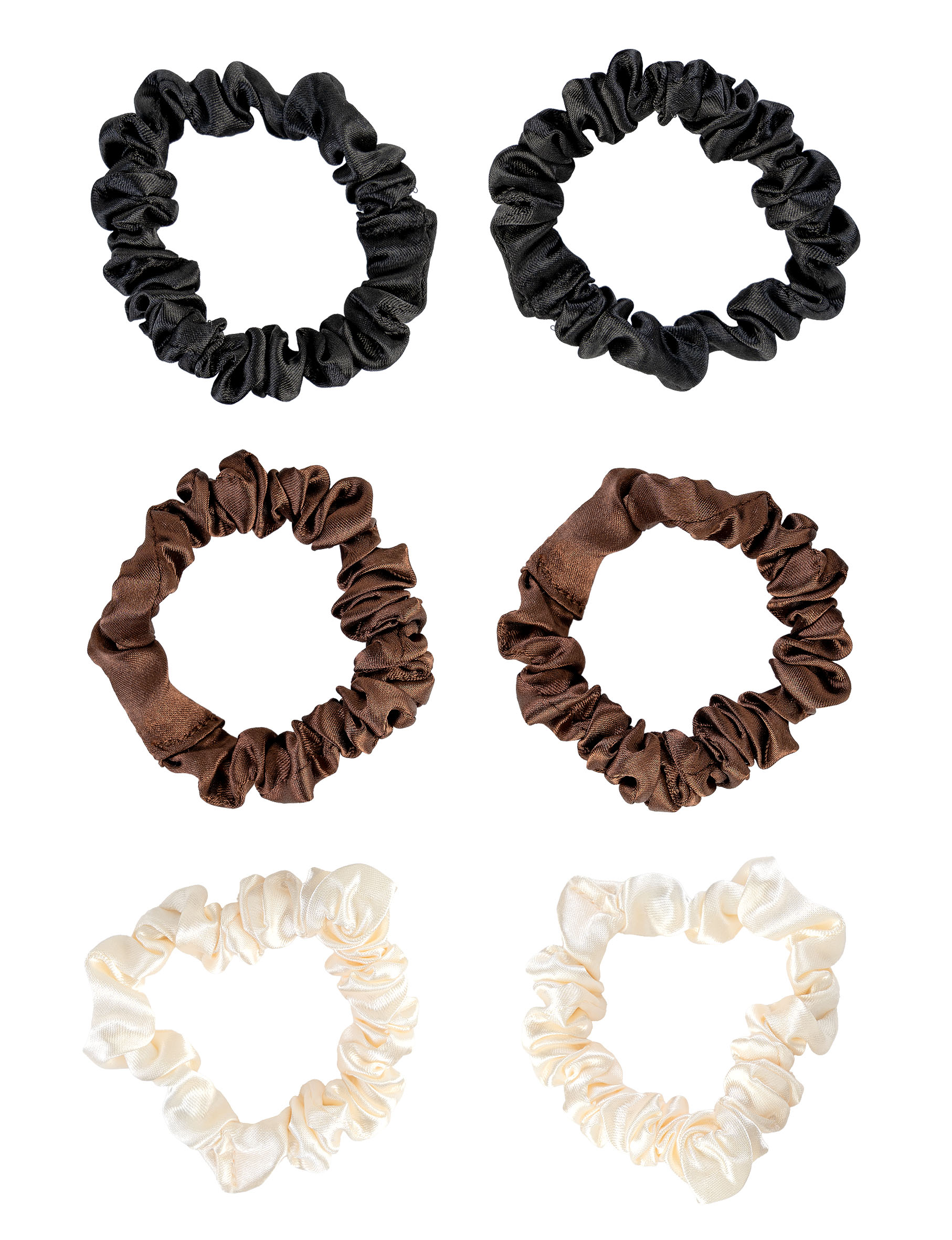 BRUSHWORKS skinny satin scrunchies, image 2 sur 5