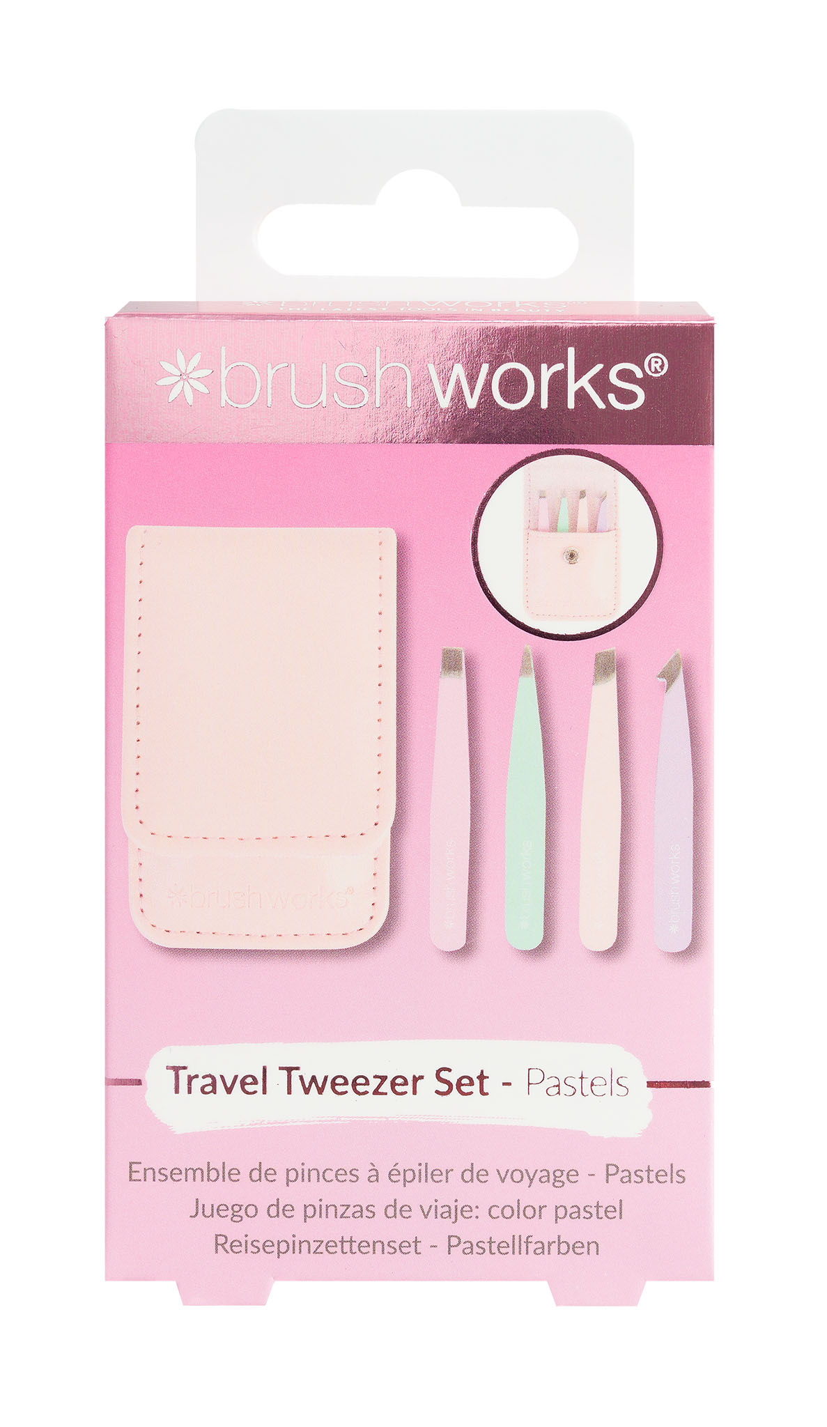 BRUSHWORKS travel tweezer set