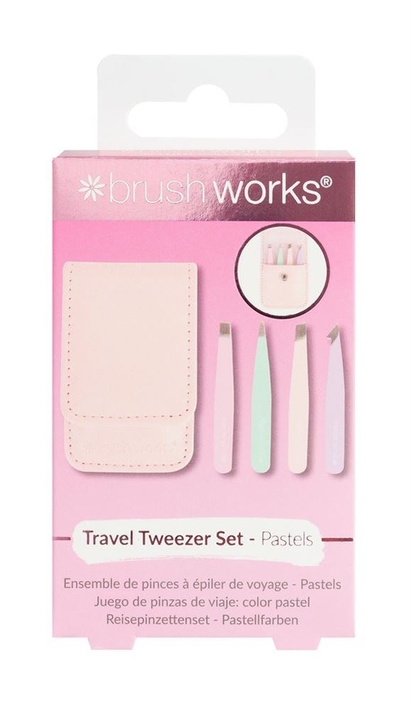 BRUSHWORKS travel tweezer set
