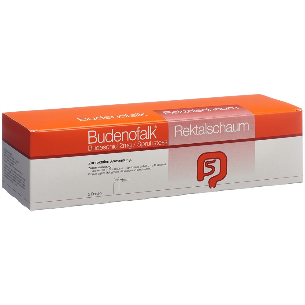 BUDENOFALK mousse rectale 2 mg/Dosis 14 dos, image principale