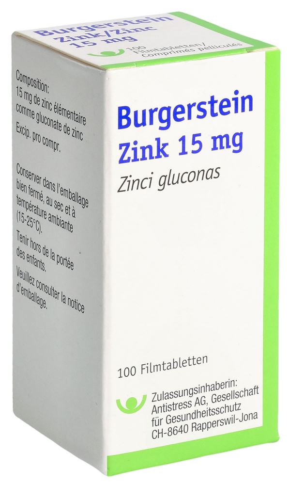BURGERSTEIN zinc 15 mg, image principale