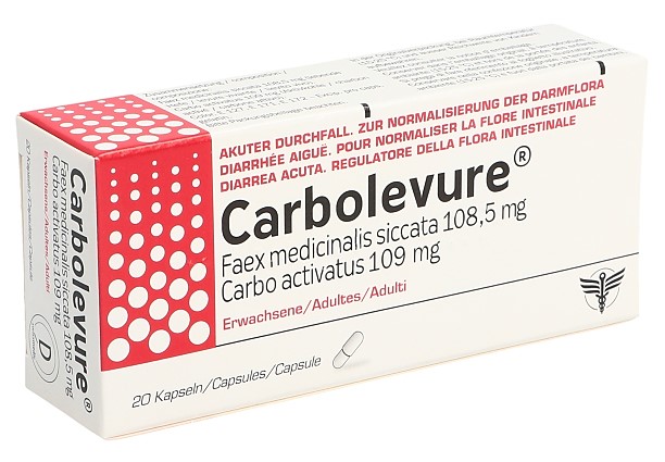 Carbolevure caps adult blist 20 pce