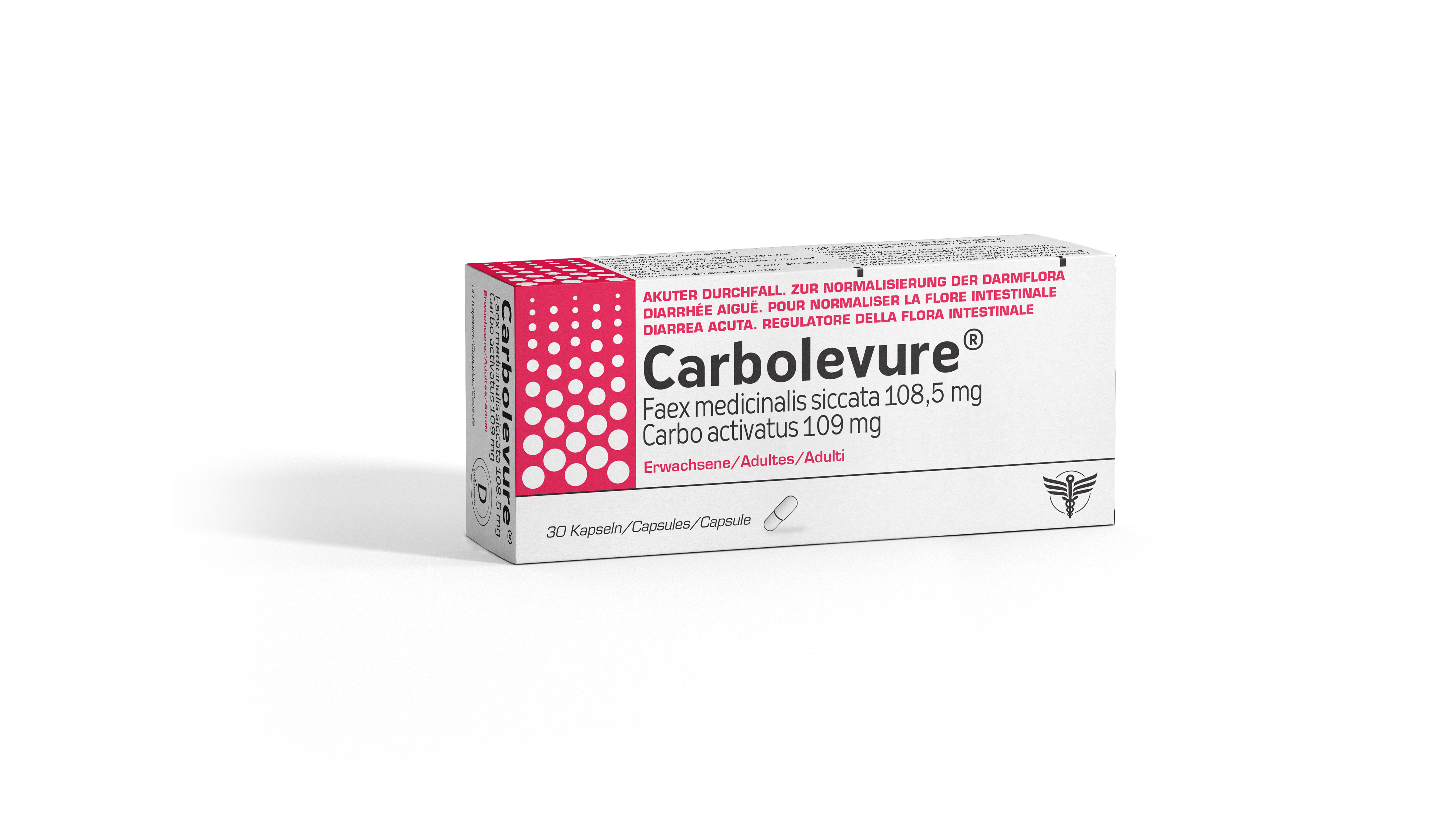 Carbolevure caps adult blist 30 pce