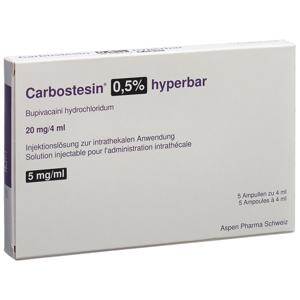 Carbostesin 0.5% hyperbare 20 mg/4ml, image principale Carbostesin 0.5% hyperbare 20 mg/4ml, image principale