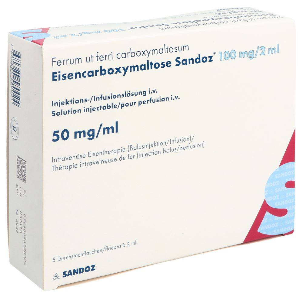 CARBOXYMALTOSE Sandoz 100 mg/2ml, image principale