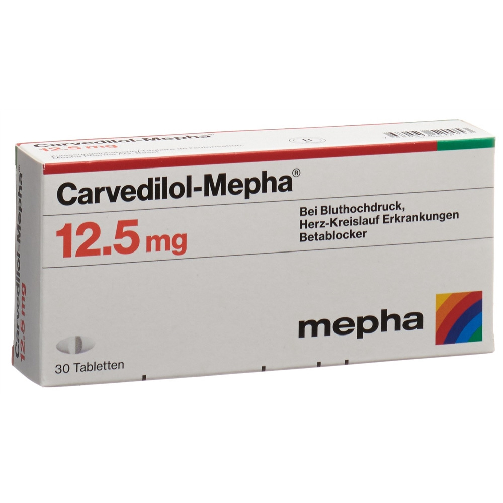 Carvedilol-Mepha Mepha 12.5 mg, Hauptbild