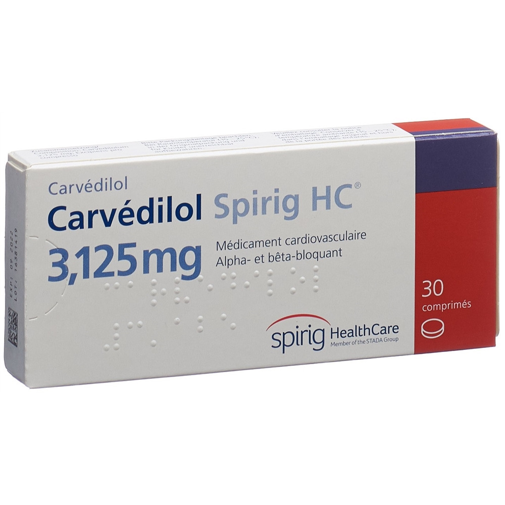 CARVEDILOL Spirig HC 3.125 mg, image 2 sur 2