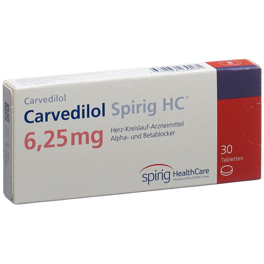 CARVEDILOL Spirig HC 6.25 mg, image principale