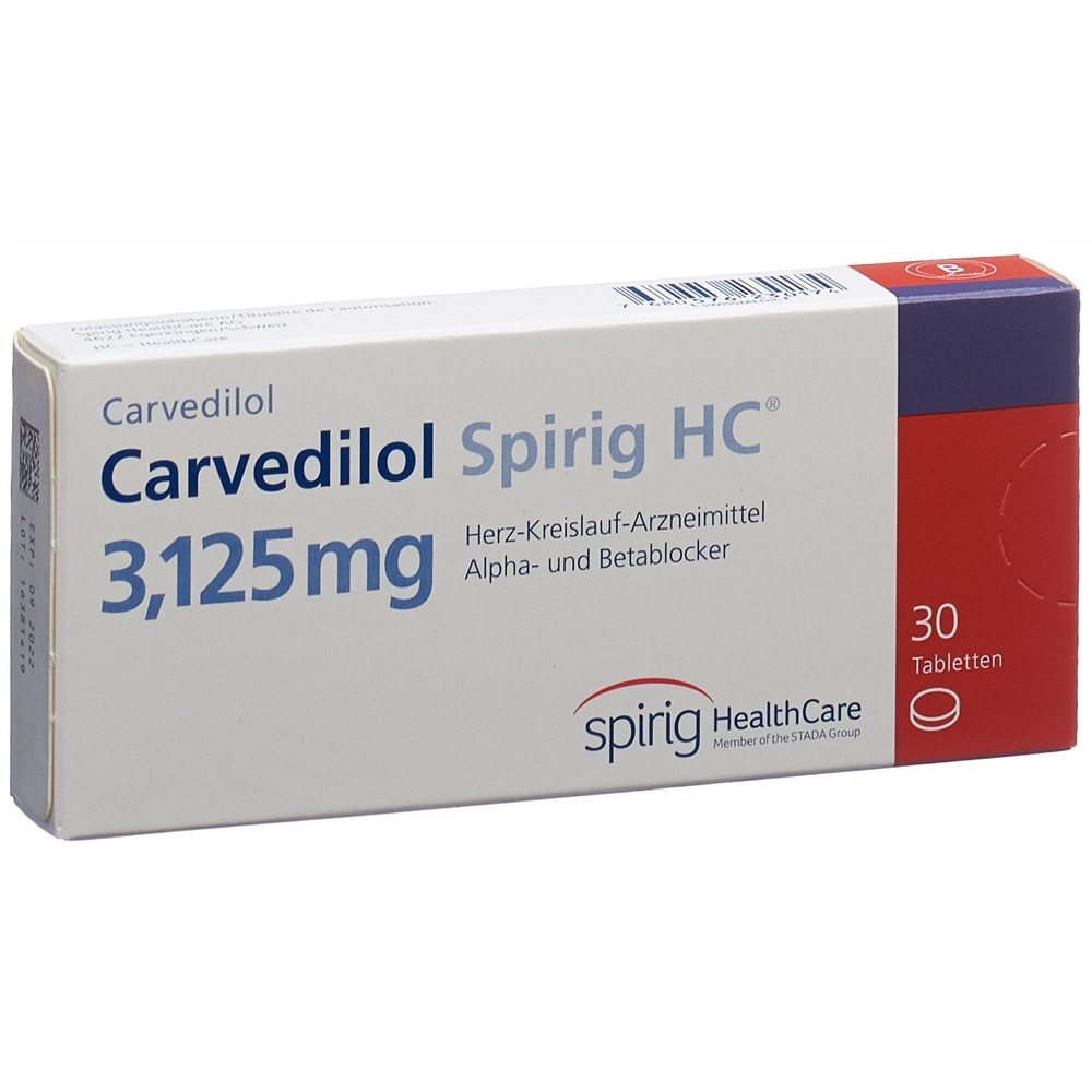 CARVEDILOL Spirig HC 3.125 mg, Hauptbild