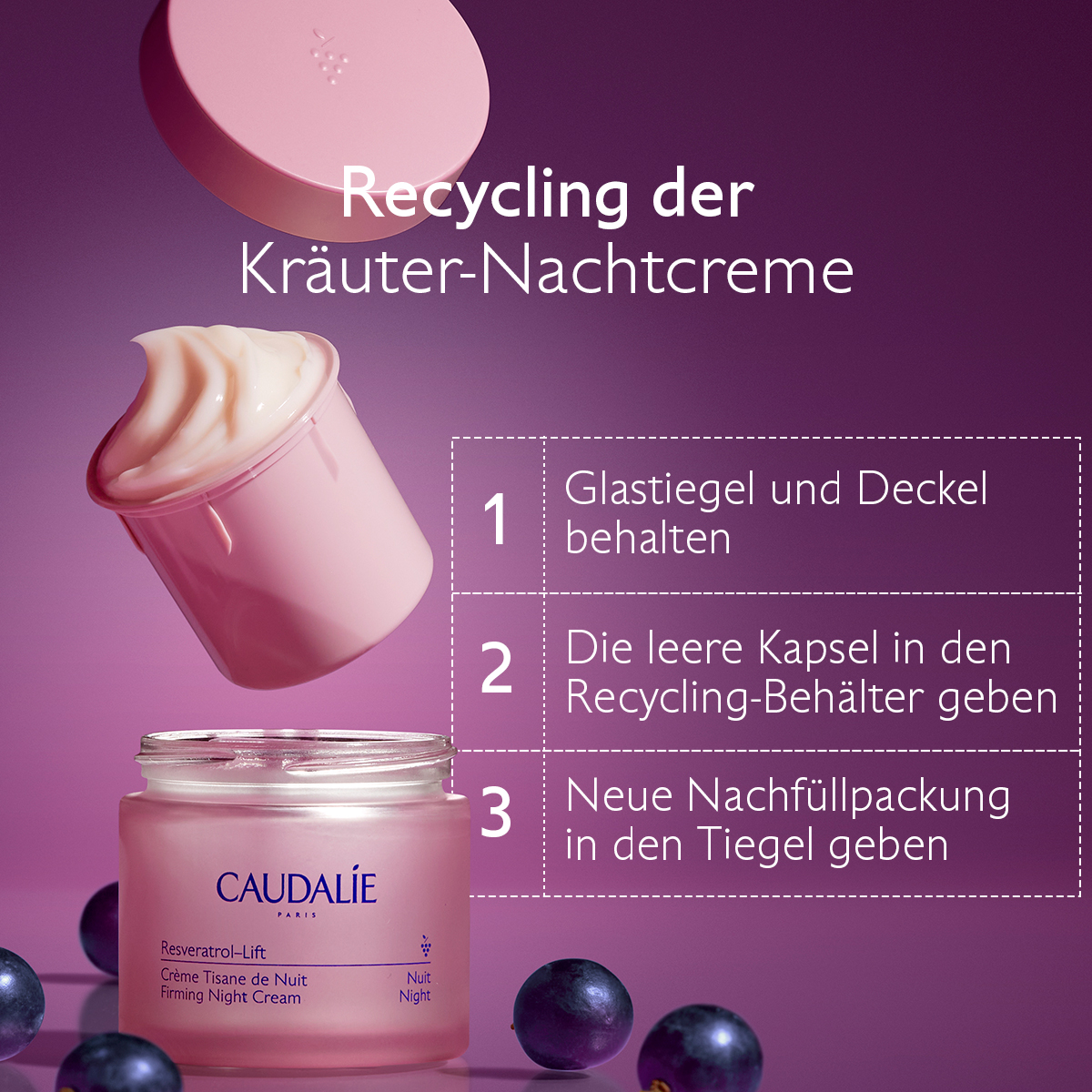 CAUDALIE Resv Lifting Crème Nuit Recharge, image 2 sur 3
