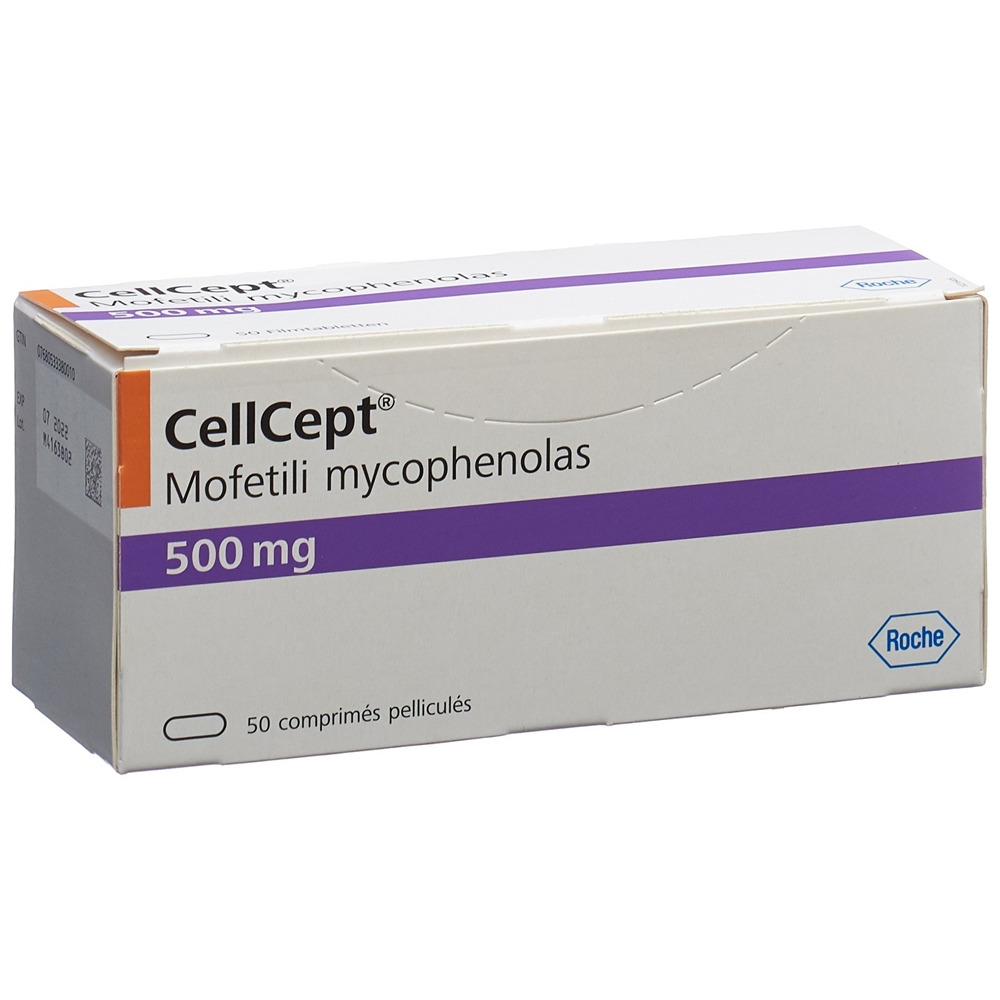 CELLCEPT cpr pell 500 mg blist 50 pce, image 2 sur 2