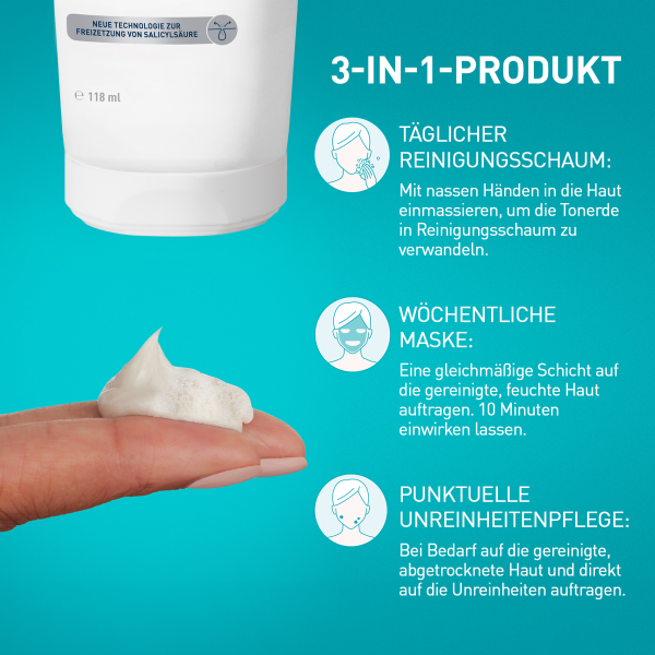 CERAVE 3en1 Argile Nettoyant Anti-Imperfections, image 4 sur 5