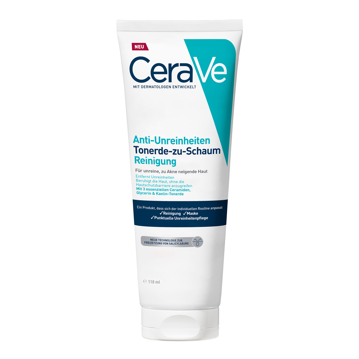 CERAVE 3en1 Argile Nettoyant Anti-Imperfections