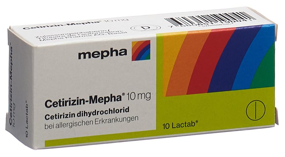 CETIRIZINE Mepha 10 mg, image principale