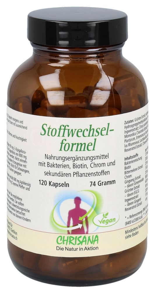 CHRISANA formula métabolisme
