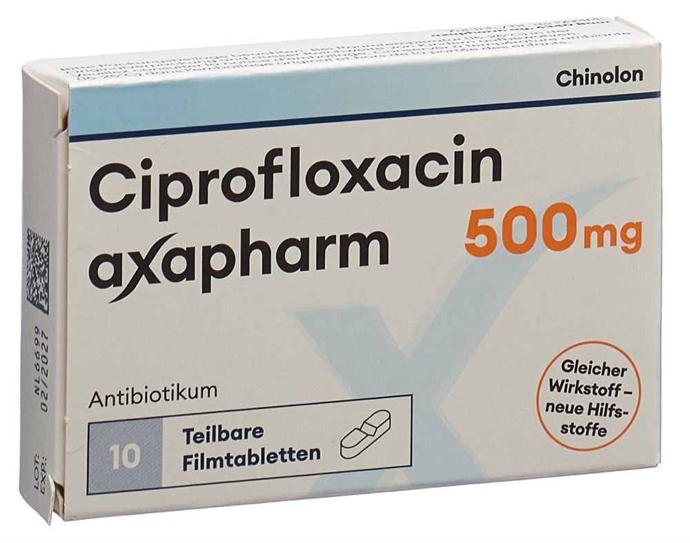 CIPROFLOXACINE axapharm 500 mg, Hauptbild