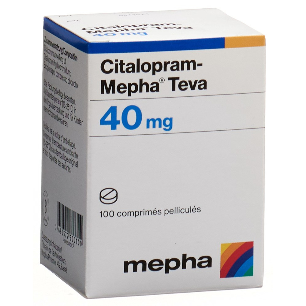 CITALOPRAM Mepha Teva 40 mg, image 2 sur 2