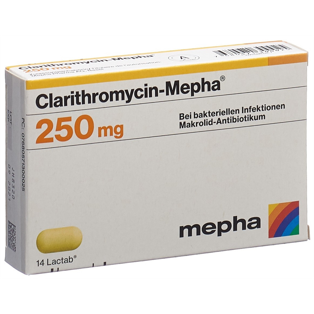 CLARITHROMYCINE Mepha 250 mg, image principale