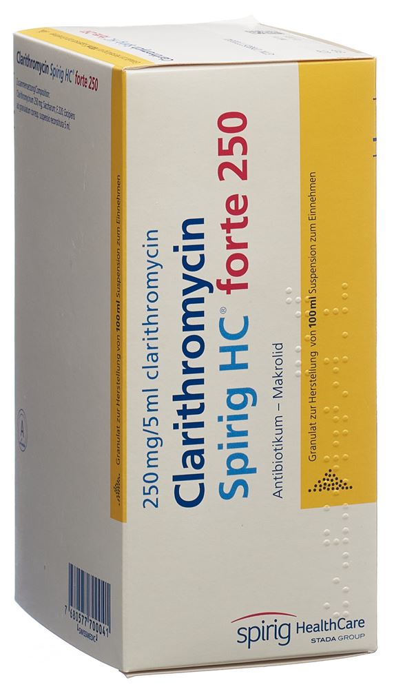 CLARITHROMYCINE Spirig HC forte 250 mg/5ml, Hauptbild