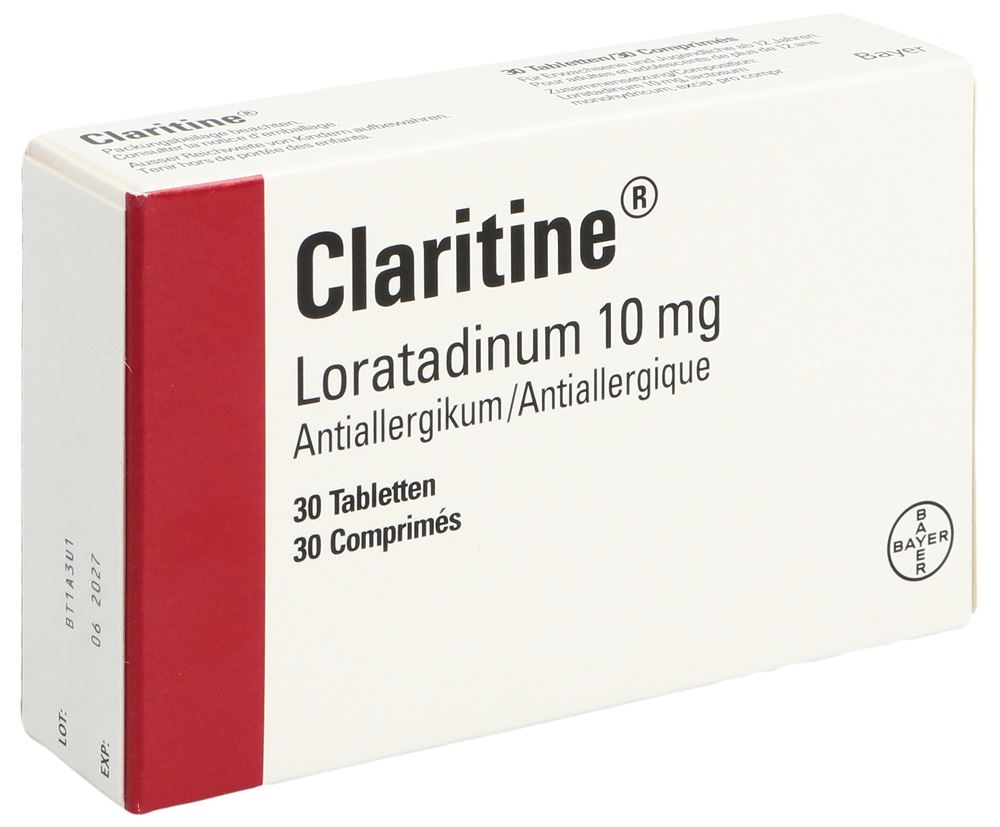 CLARITINE Tabl 10 mg Blist 30 Stk, Hauptbild