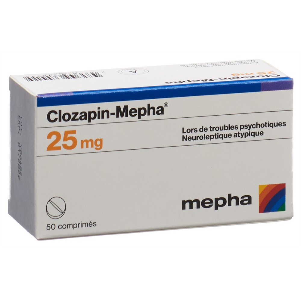 CLOZAPINE Mepha 25 mg, image 2 sur 2