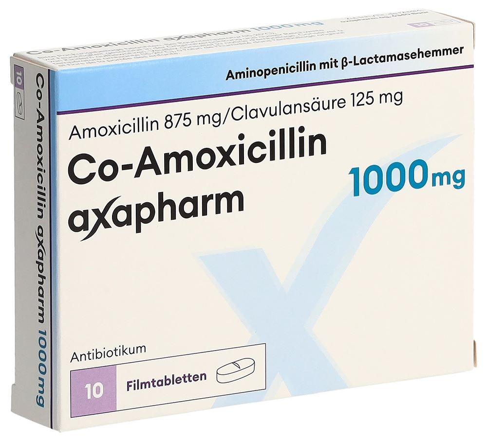CO AMOXICILLINE axapharm 1000 mg
