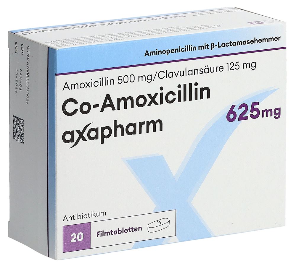 CO AMOXICILLINE axapharm 625 mg