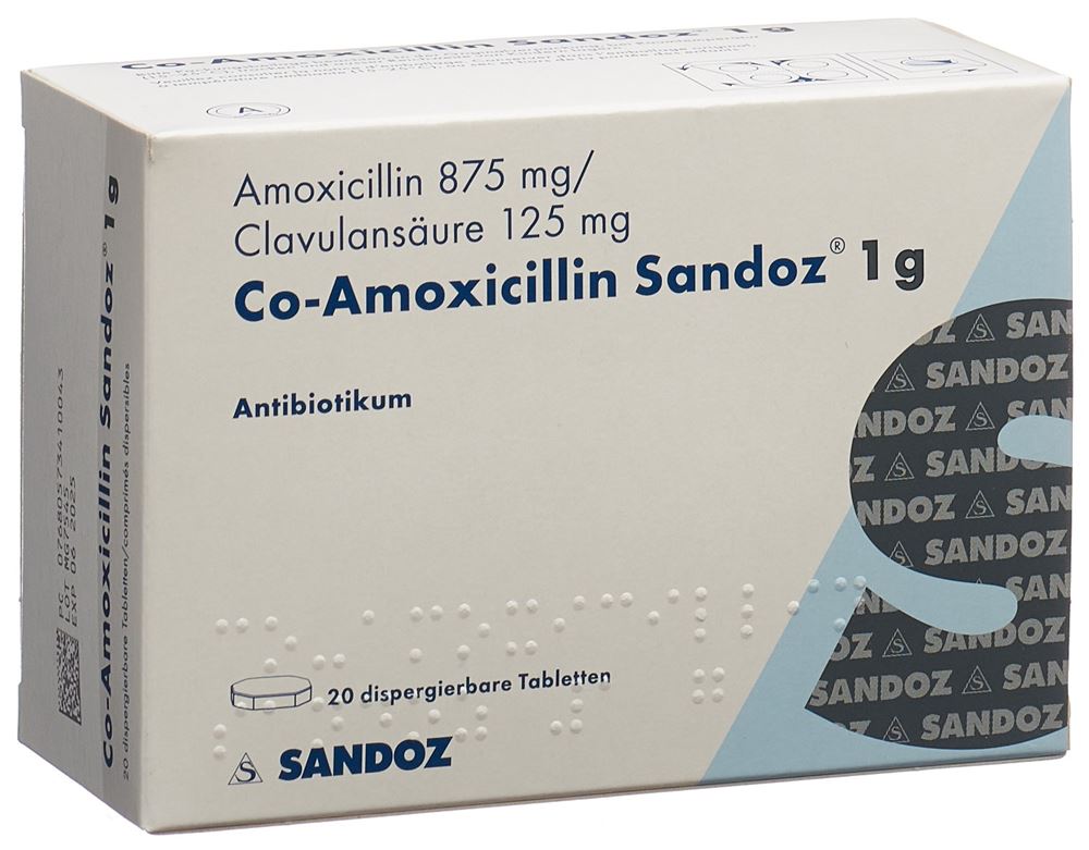 CO AMOXICILLINE Sandoz 1 g, Hauptbild