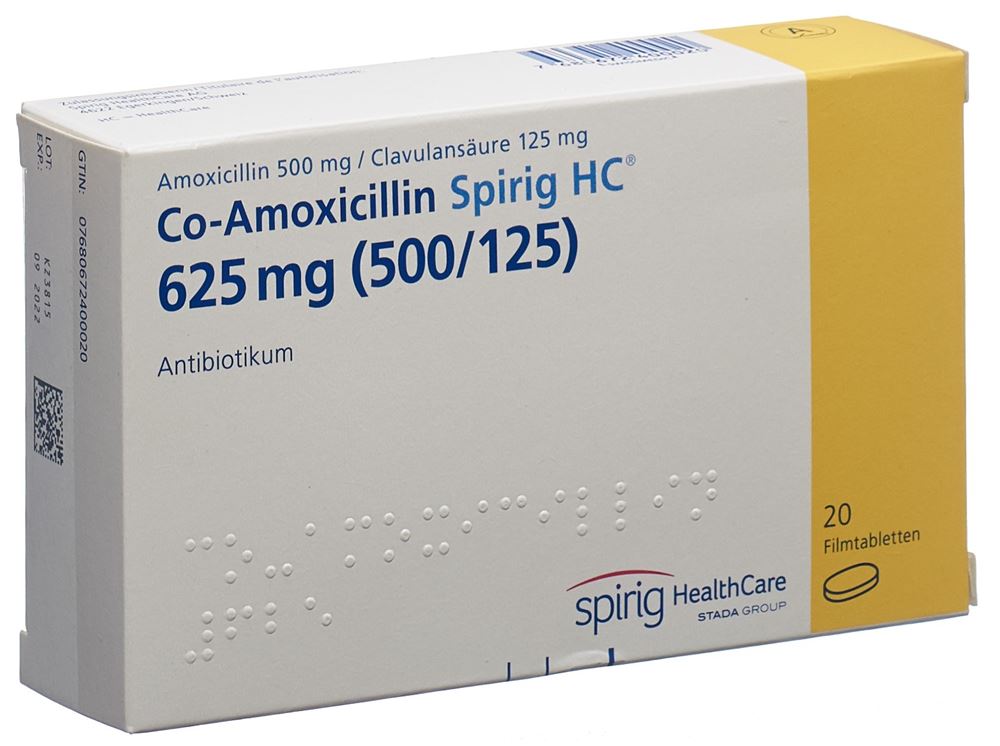 CO AMOXICILLINE Spirig HC 625 mg, Hauptbild