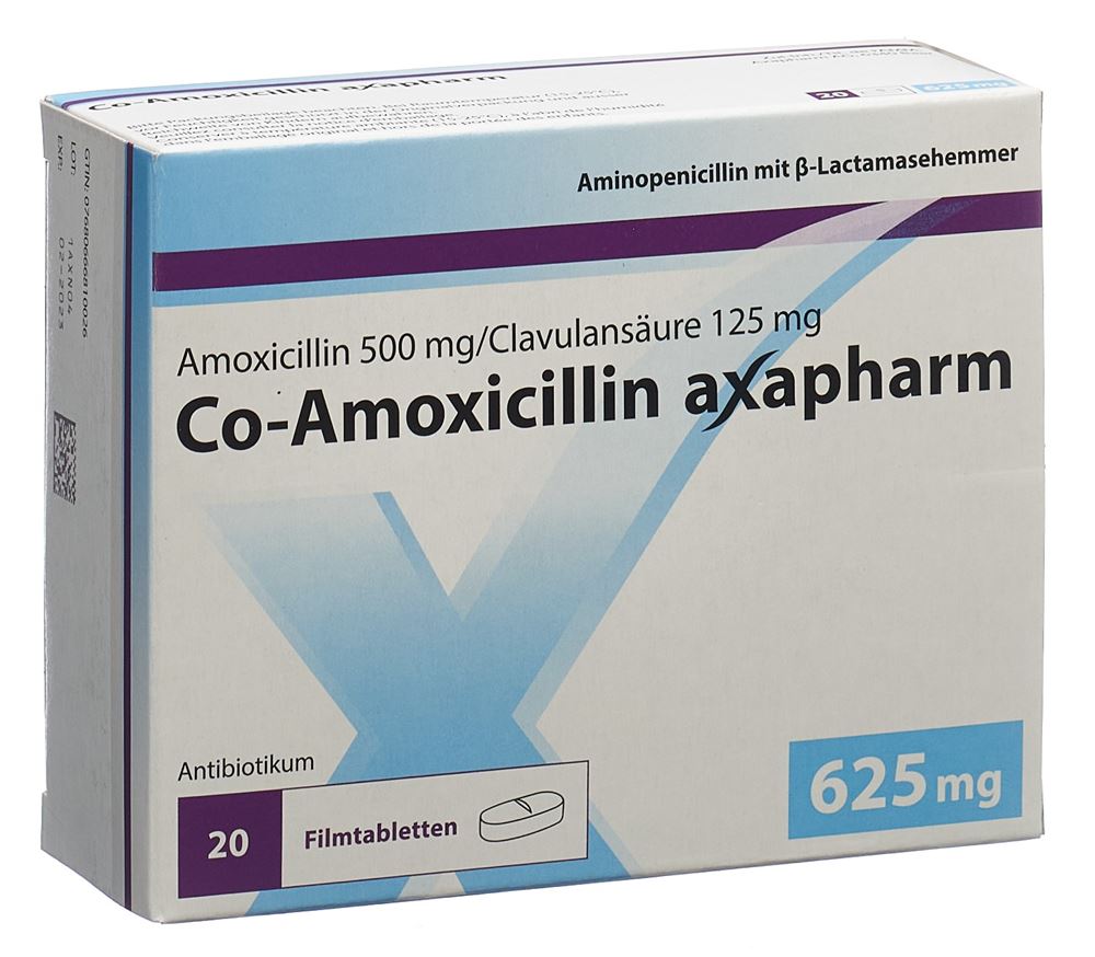 CO AMOXICILLINE axapharm 625 mg