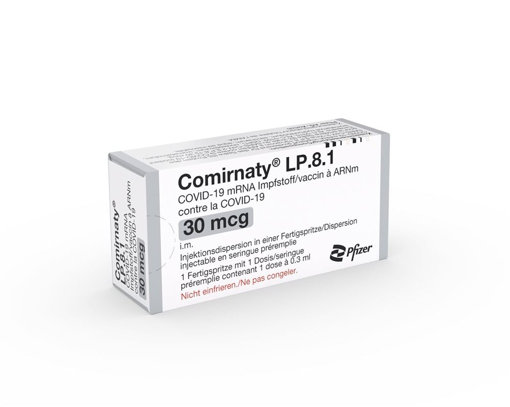 Qbatc Inj Comirnaty LP.8.1 disp inj 30 mcg/Dosis seringue préremplie pour les ...