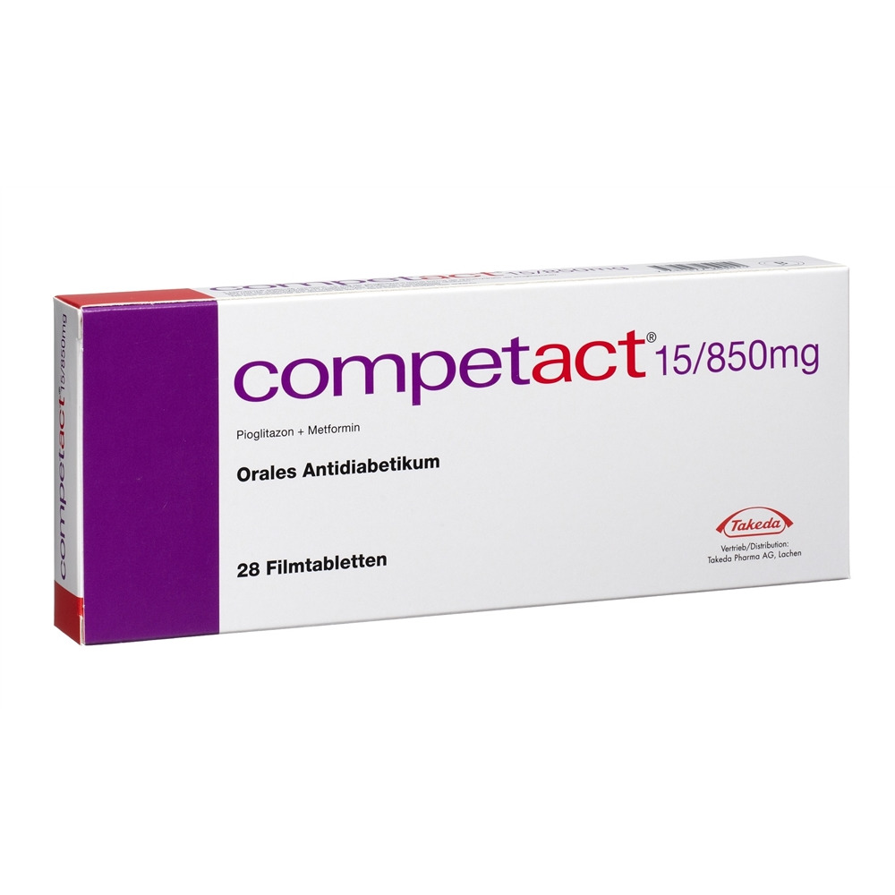 COMPETACT cpr pell 15/850 mg blist 28 pce, image principale