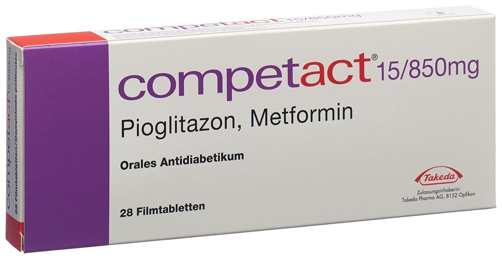 COMPETACT Filmtabl 15/850 mg Blist 28 Stk, Hauptbild