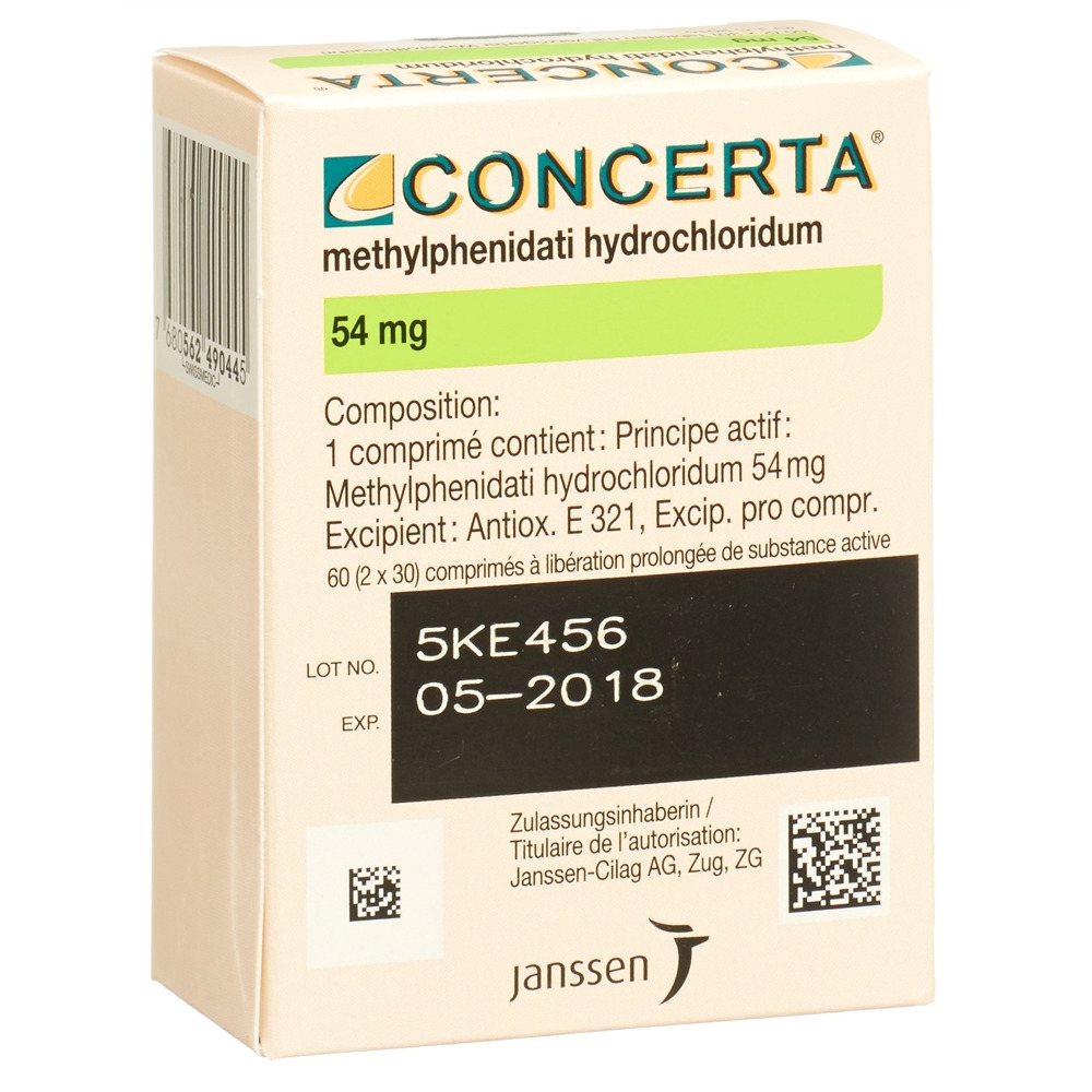 Concerta Ret Tabl 54 mg Fl 60 Stk, Bild 2 von 2