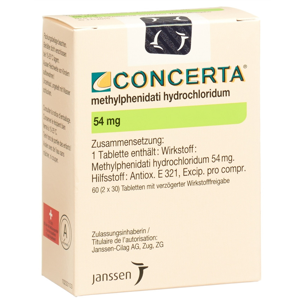 Concerta Ret Tabl 54 mg Fl 60 Stk, Hauptbild